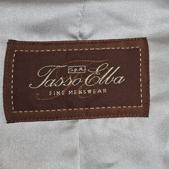 Tasso Elba Mens Sport Coat Size 42 Blazer Suit Jacket 100% Spun Silk 3 button - Picture 9 of 16